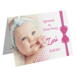 Zaproszenia na chrzest ze zdjęciem 16-wzorów