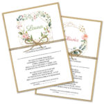 Zaproszenie na chrzest A6 z podkładką EKO 10-wzorów