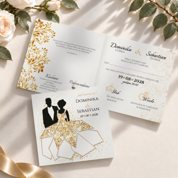 zaproszenia ślubne eleganckie