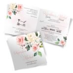 zaproszenie ślubne z motywem kwiatowym