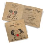 Zaproszenia ślubne EKO - Ludki - 26wzorów - obrazek 6