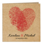 Zaproszenia ślubne EKO - Ludki - 26wzorów - obrazek 3