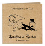 Zaproszenia ślubne EKO - Ludki - 26wzorów - obrazek 8