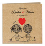 Zaproszenia ślubne EKO - Ludki - 26wzorów - obrazek 7