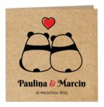 Zaproszenia ślubne EKO - Ludki - 26wzorów - obrazek 2