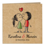 Zaproszenia ślubne EKO - Ludki - 26wzorów - obrazek 4