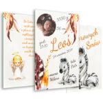 Metryczki do pokoju dziecięcego 3szt. format A4-20 wzorów