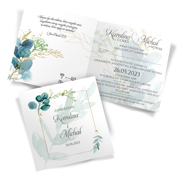 zaproszenia slubne personalizowane