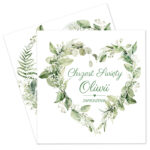 Zaproszenia na Chrzest Eukaliptus 8-wzorów