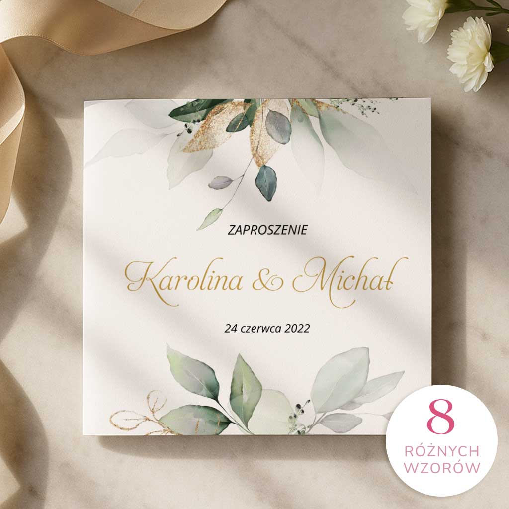 nowy-wiz5-eukaliptus zaproszenia ślubne personalizowane