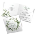 Zaproszenia na Chrzest Eukaliptus 8-wzorów - obrazek 3