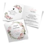 Zaproszenia na Chrzest Rose Wianki 6-wzorów - obrazek 2