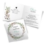 Zaproszenia na Chrzest Rose Wianki 6-wzorów - obrazek 5