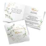 Zaproszenia na Chrzest Złoto-Zielone 8-wzorów - obrazek 4