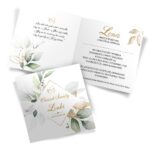 Zaproszenia na Chrzest Złoto-Zielone 8-wzorów - obrazek 7