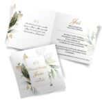 Zaproszenia na Chrzest Złoto-Zielone 8-wzorów - obrazek 8