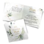 Zaproszenia na Chrzest Złoto-Zielone 8-wzorów - obrazek 9