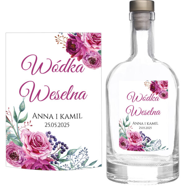 Naklejki na wódkę weselną