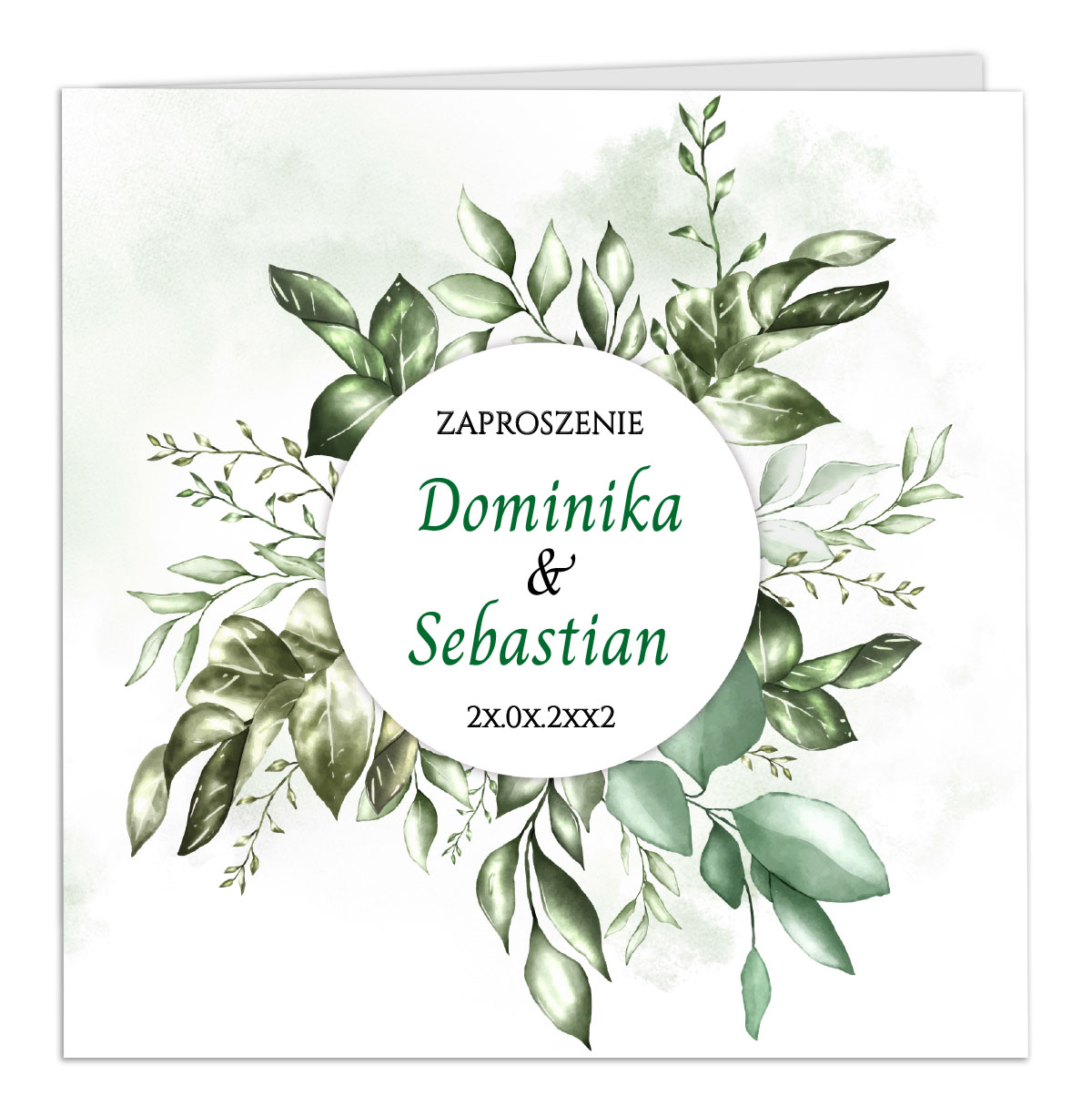 front prosty wiz-Lukrecja15 Zaproszenia ślubne - Lukrecja - 18wzorów - obrazek 1