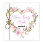 Zaproszenia na Chrzest Serce ze złotym sznurkiem