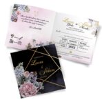 Zaproszenia ślubne czarne - Peonia2 - 12wzorów - obrazek 11