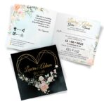 Zaproszenia ślubne czarne - Peonia2 - 12wzorów - obrazek 3