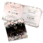 Zaproszenia ślubne czarne - Peonia2 - 12wzorów - obrazek 5