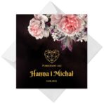 Zaproszenia ślubne czarne - Peonia2 - 12wzorów - obrazek 13