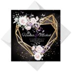 Zaproszenia ślubne czarne - Ariana4 - 10wzorów - obrazek 15