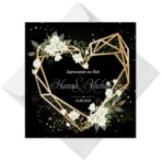 Zaproszenia ślubne czarne - Ariana4 - 10wzorów - obrazek 18