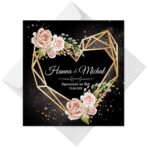 Zaproszenia ślubne czarne - Ariana4 - 10wzorów - obrazek 17