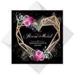 Zaproszenia ślubne czarne - Ariana4 - 10wzorów - obrazek 16