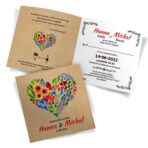 Zaproszenia ślubne - Malowane serca - 8 wzorów - obrazek 3