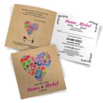 Zaproszenia ślubne - Malowane serca - 8 wzorów - obrazek 9