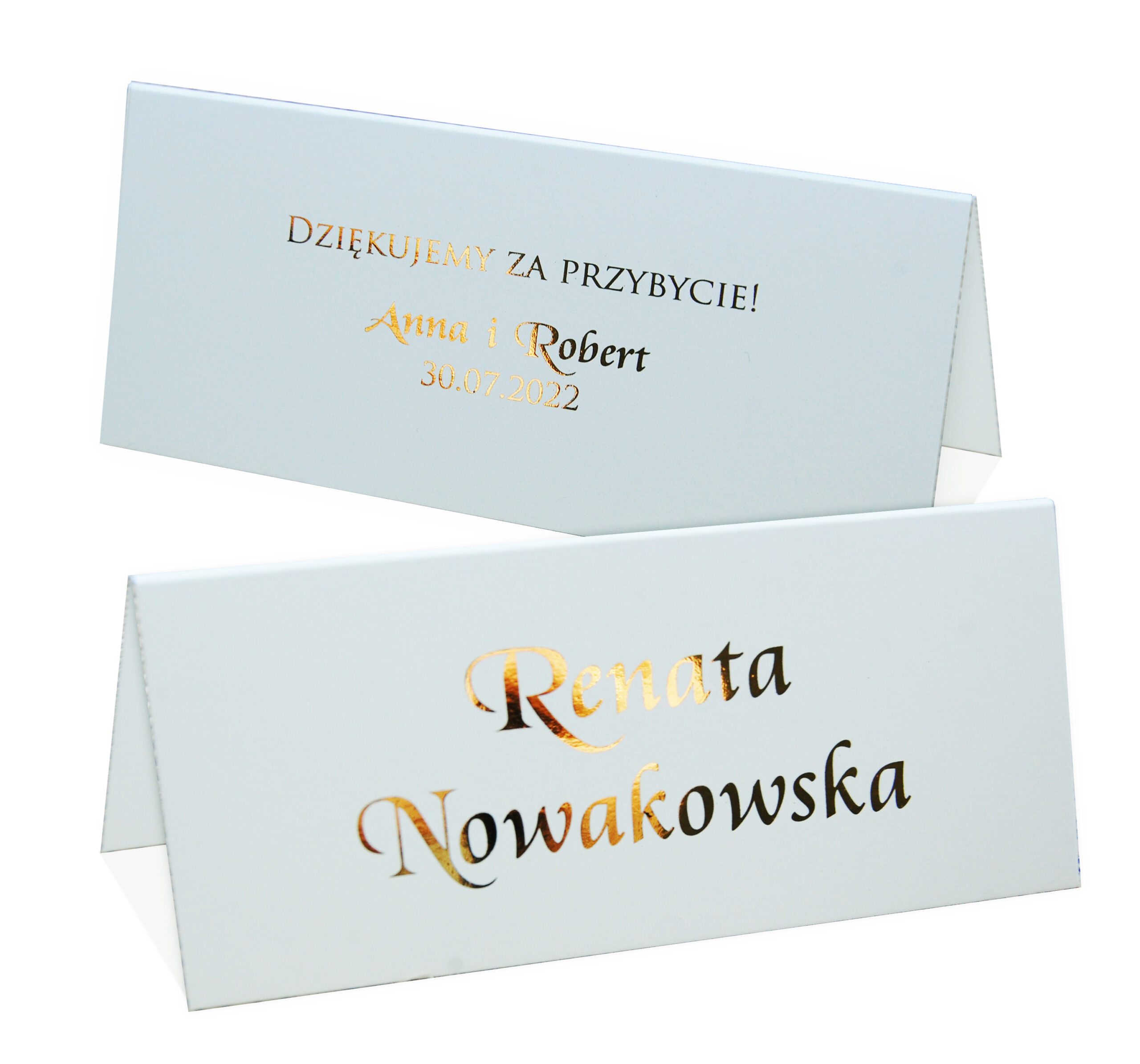 winietki złocone winietka na stół