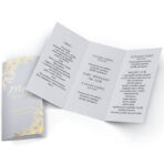 Menu Weselne A4 złocone Ofelia3  26 wzorów