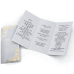 Menu Weselne A4 złocone Ofelia3  26 wzorów