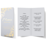 Menu Weselne DL złocone 26 wzorów Ofelia3
