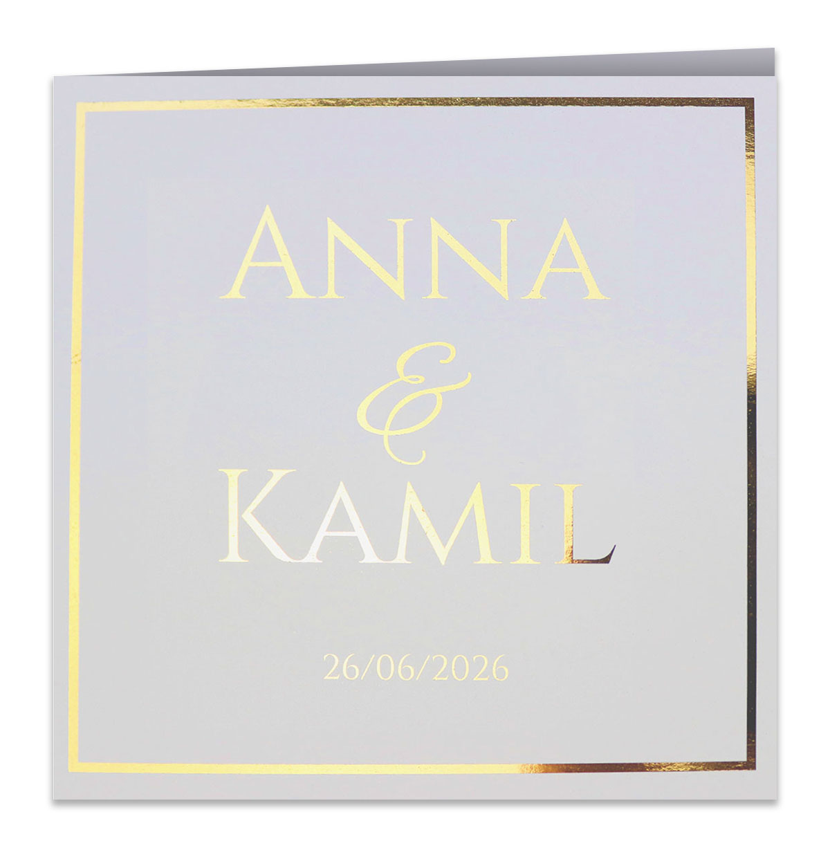 WIZU-FRONT_POPRAWNY Zaproszenia na Ślub złocone - Ofelia - 10 wzorów - obrazek 1