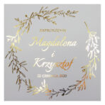 zaproszenia złocone