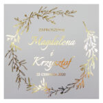 zaproszenia złocone