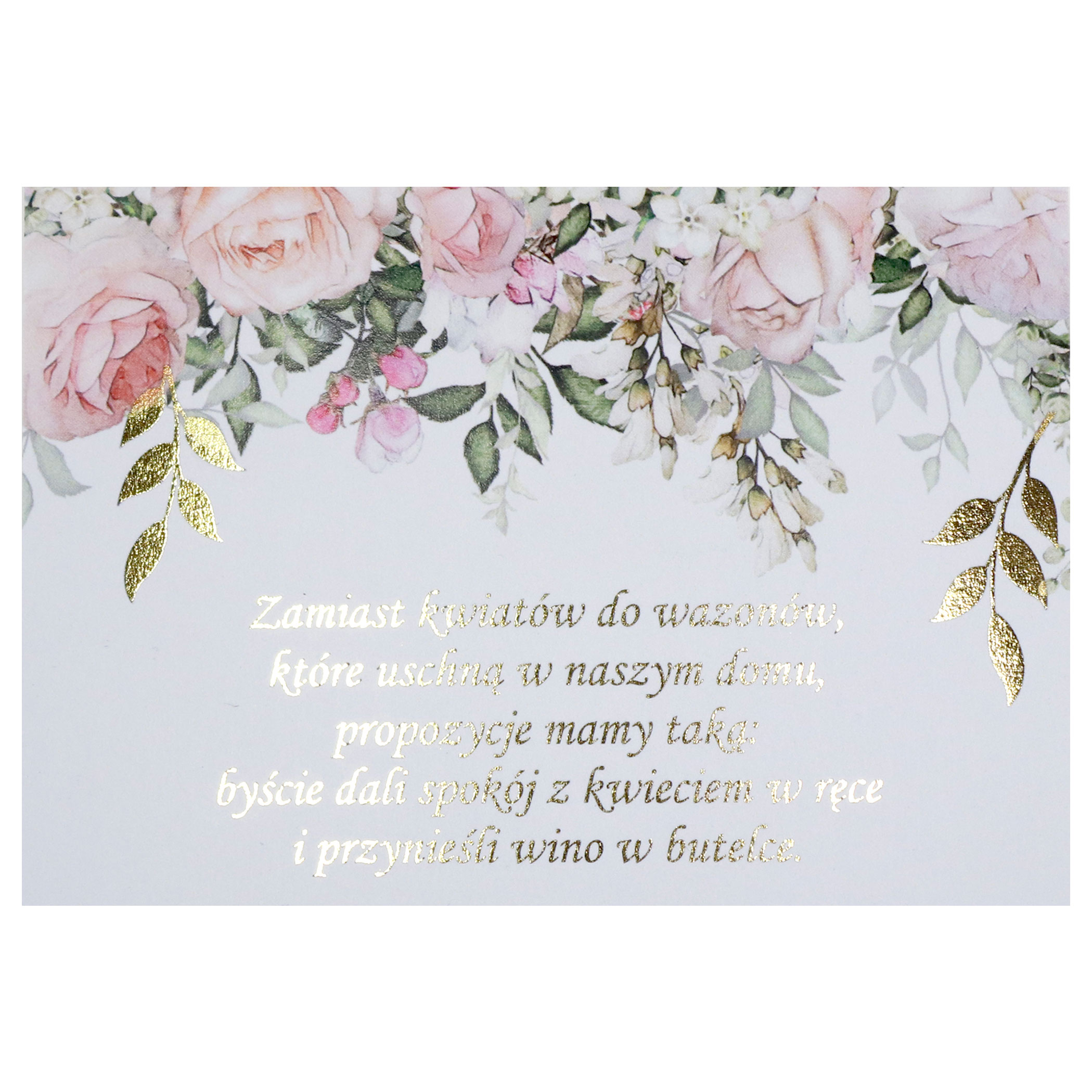 BLANKIETY_WIZU_nr-3 Blankiet złocone liście z różami Elza8 8szt. - obrazek 1