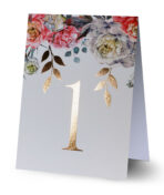 Numerki na stół złocone liście Elza6 7 szt.