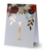 Numerki na stół złocone liście Elza5 7 szt.