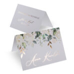 Winietki złocone liście z kwiatami