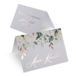 Winietki złocone liście z kwiatami