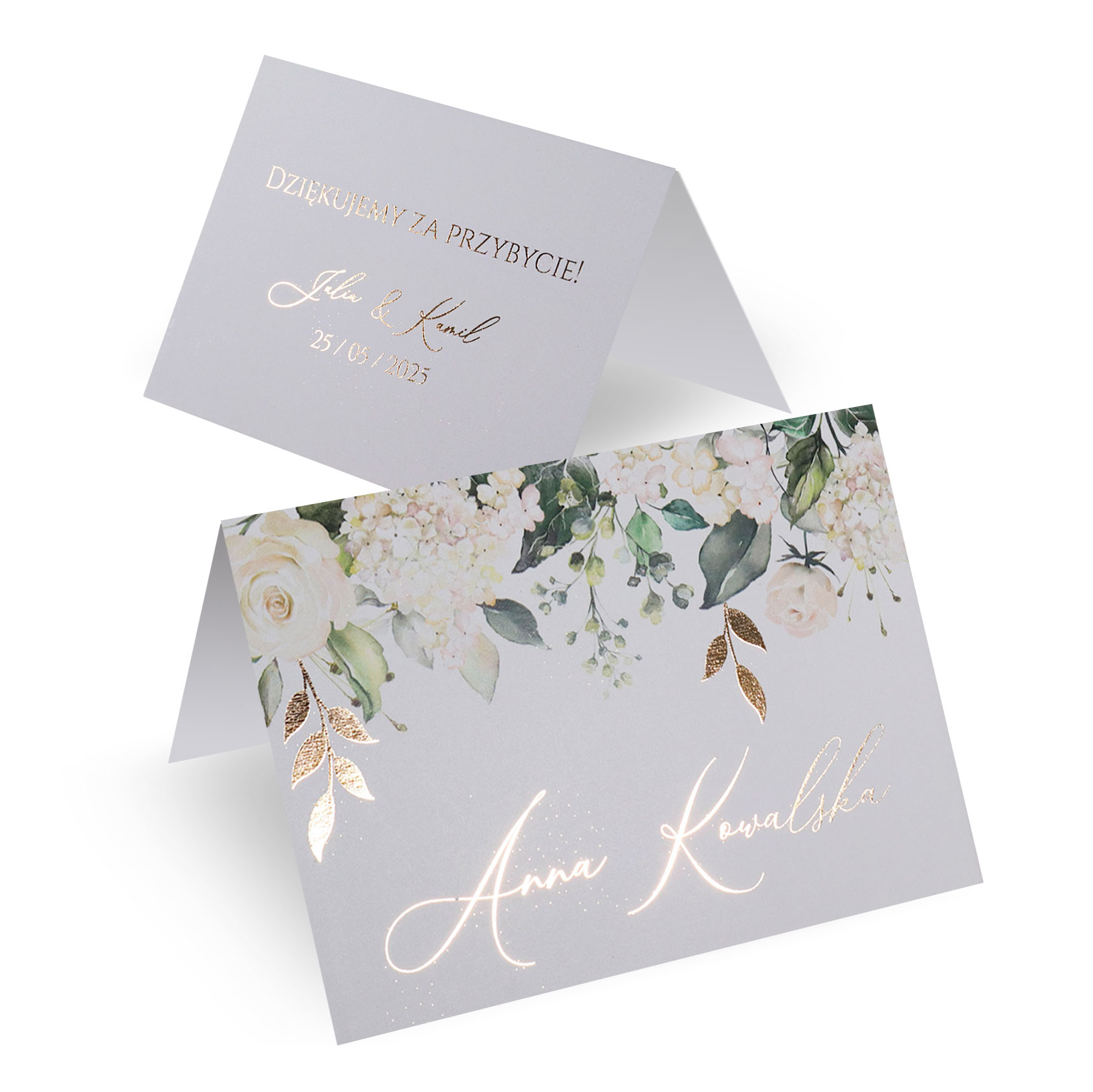 WINIETKI_wzór-1-_WIZ Winietki złocone liście z kwiatami - obrazek 1