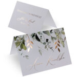 Winietki złocone liście zielone Elza7