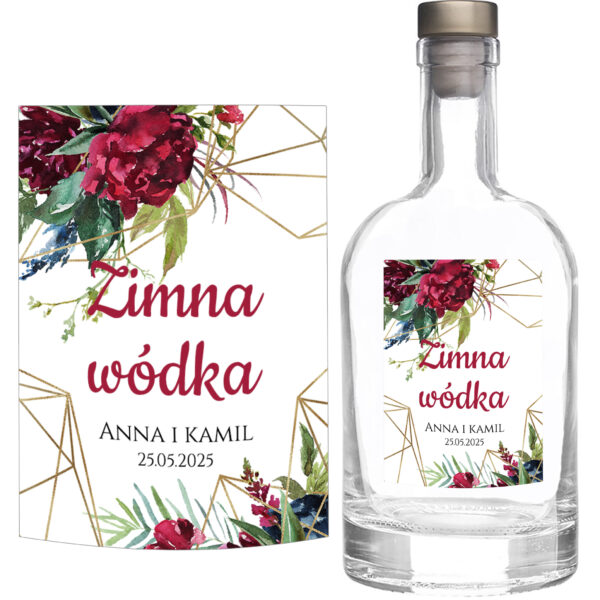 Naklejki na wódkę weselną