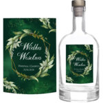 Naklejki na wódkę weselną 7wzorów ciemne - 8szt